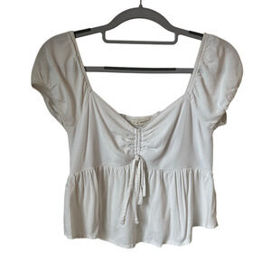 White LA Hearts Blouse - Small